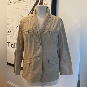 Michael Kors Womens Tan Lightweight Blazer w Pockets w Zippers / Size 10
